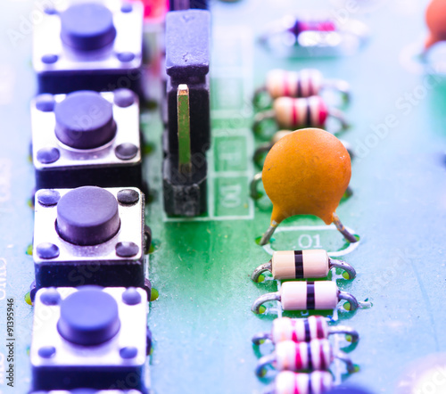 macro photo of electronic circuit