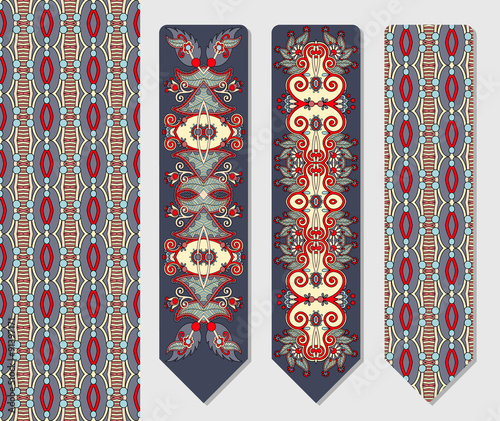 decorative ethnic paisley two bookmark for printing