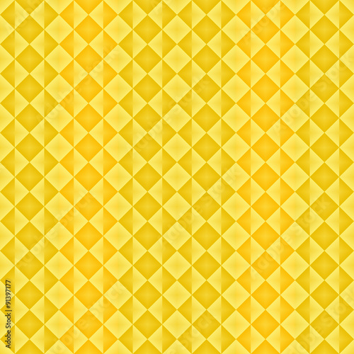 Abstract ethnic pattern with alternate brown ad yellow diamonds antique effect
