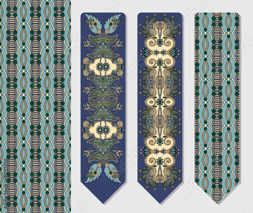 decorative ethnic paisley two bookmark for printing