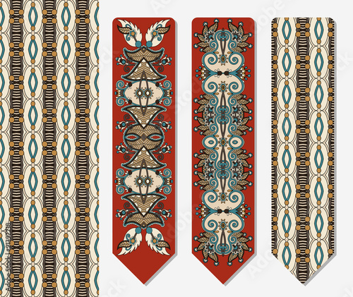 decorative ethnic paisley two bookmark for printing