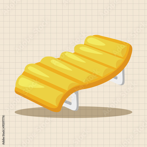 beach equipment loungers theme elements