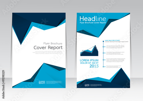 Abstract design vector template for brochure flyer in A4 size
