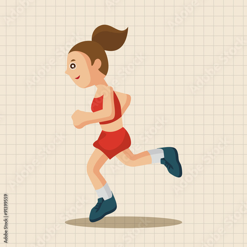 Track and field athletes theme elements