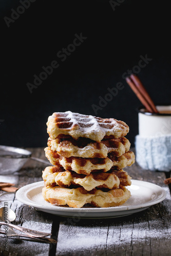 Belgian waffles photo