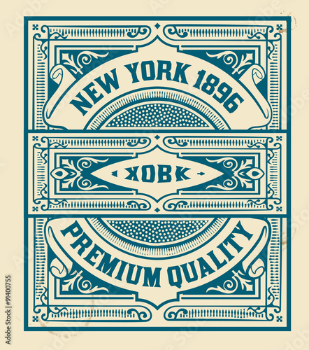 Retro stamp design. Organized by layers.