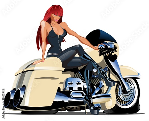 Vector Cartoon Motorbike