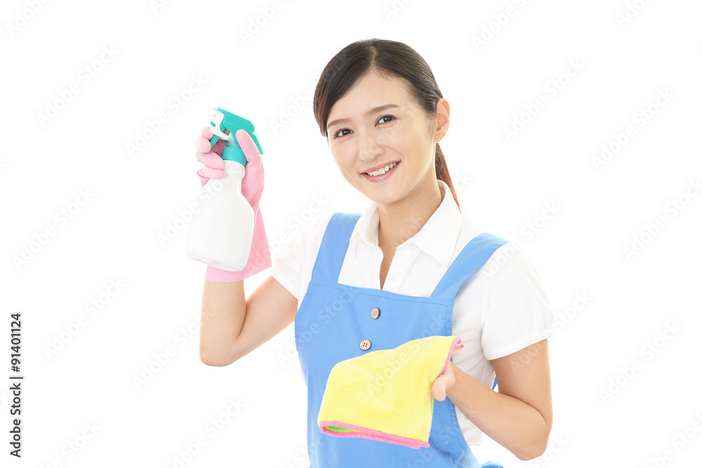 笑顔の女性作業員 笑顔の女性作業員