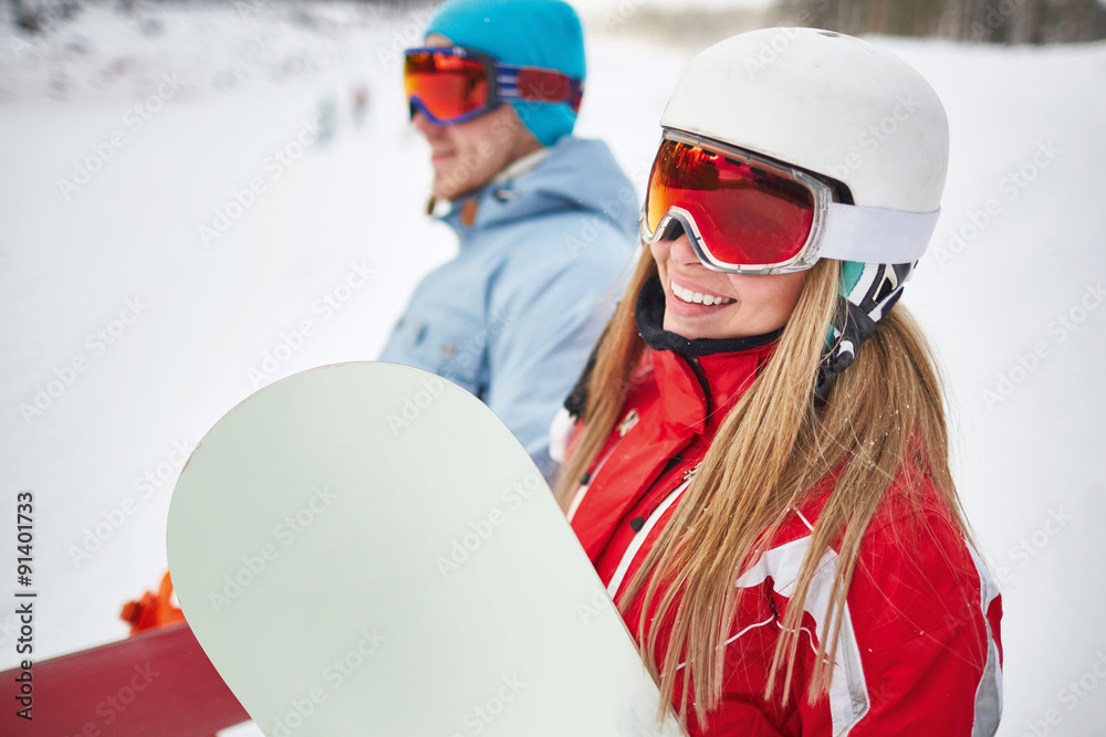 Happy snowboarder Happy snowboarder