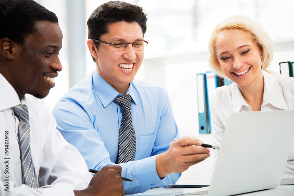 Business people working together. Business people working together.