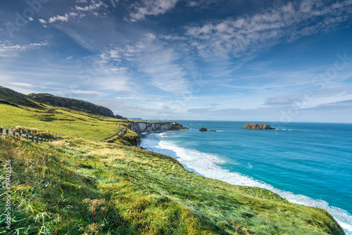 Beautiful coastal landscape in Northern Ireland photo
