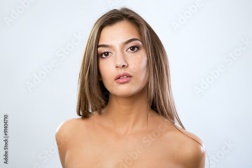 Beautiful face of young woman