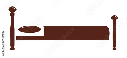 Vector image of a bed