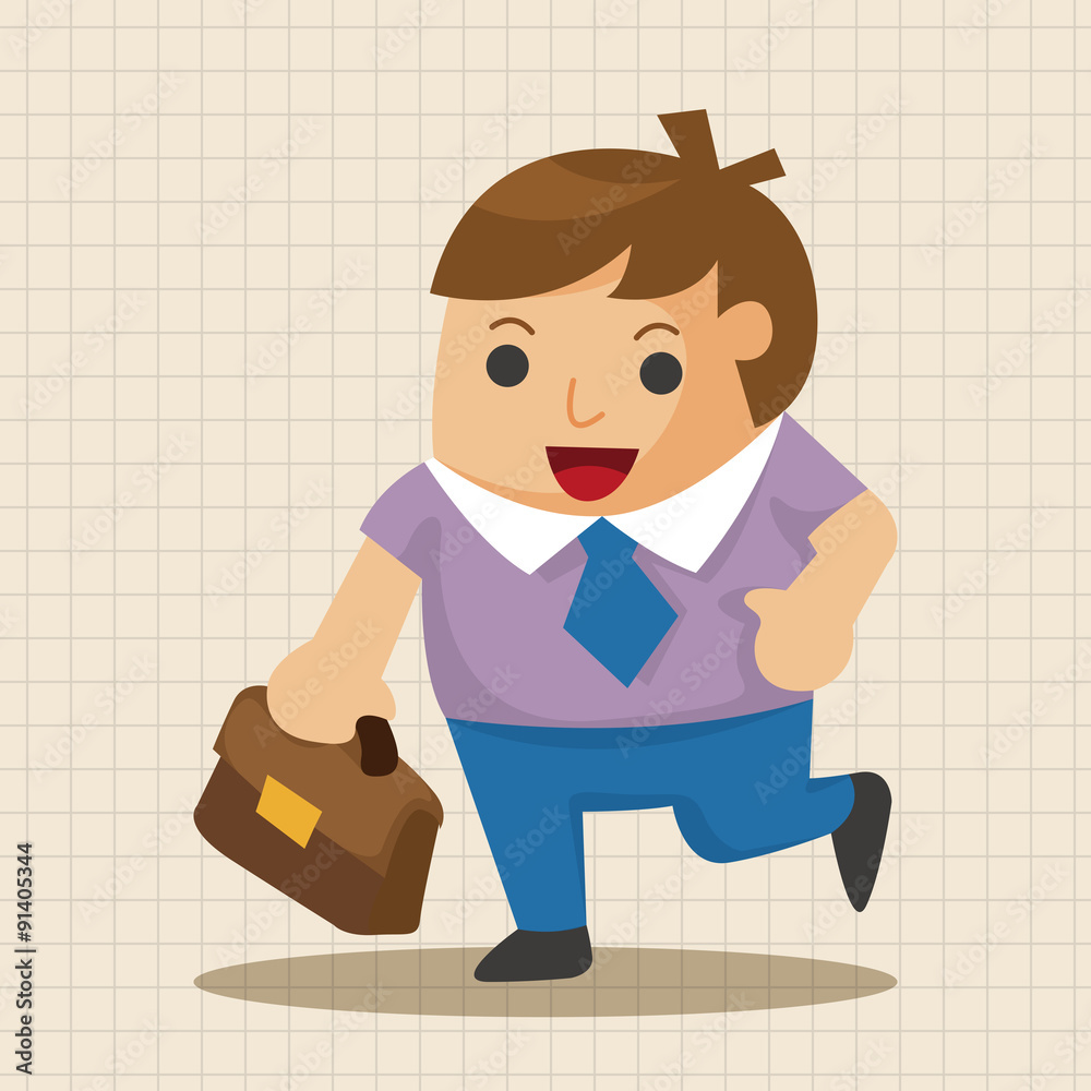 Office workers theme elements