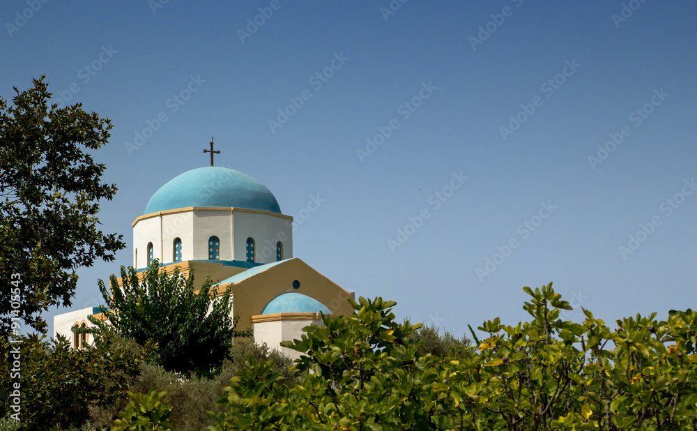 Kirche in dem Ort Lagoudi auf der Insel Kos