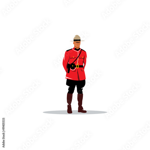 Mountie sign. Canada police. Vector Illustration. photo