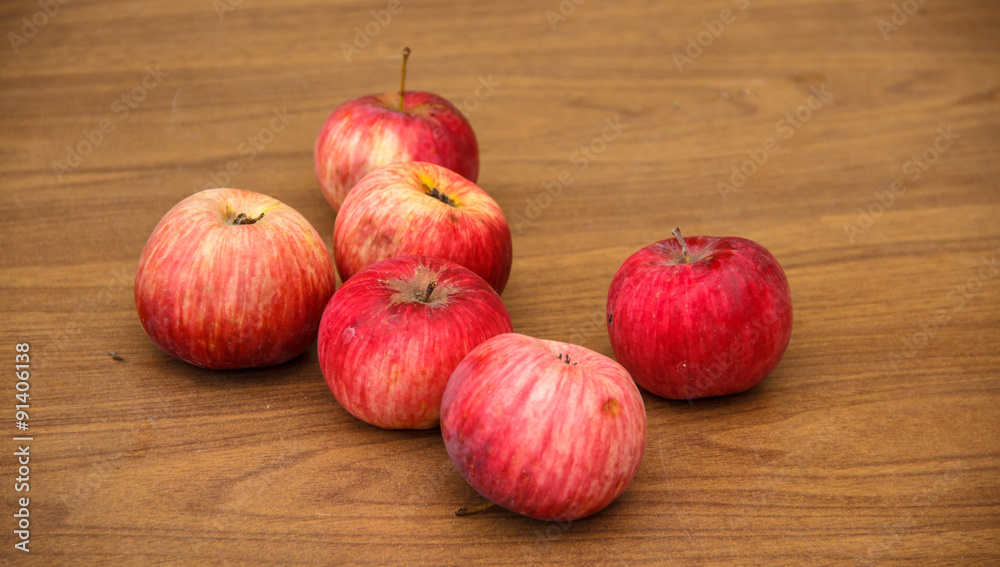 Autumn. Red apples fall to the ground. Autumn. Red apples fall to the ground.