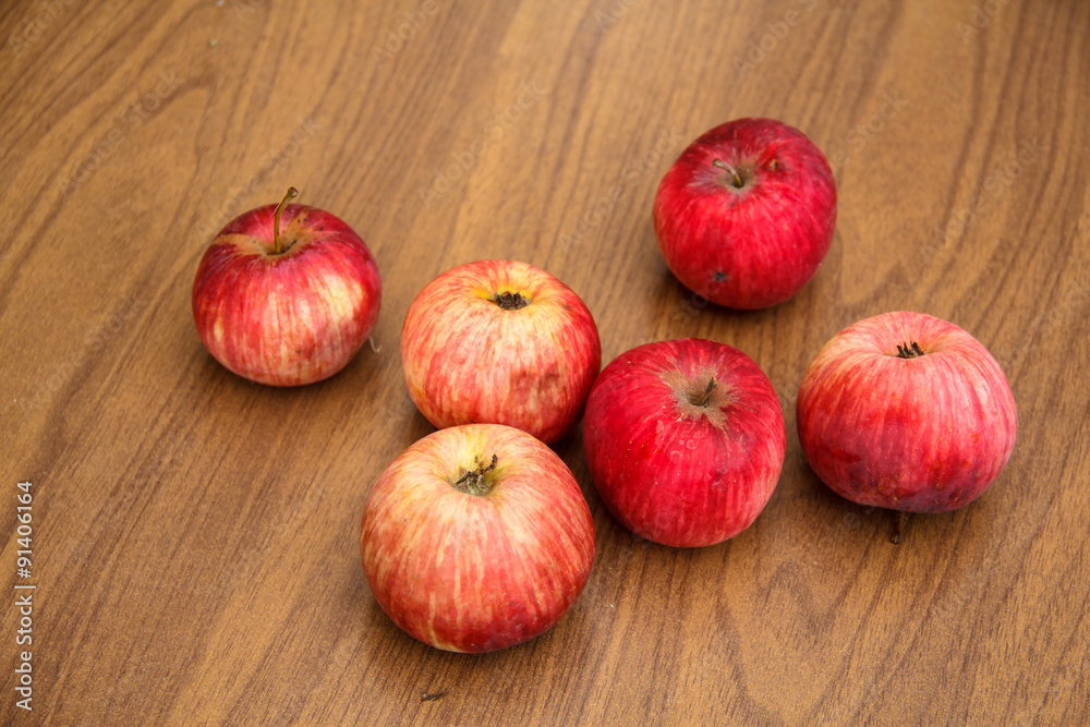 Autumn. Red apples fall to the ground. Autumn. Red apples fall to the ground.