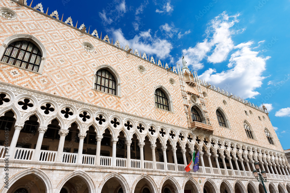 The Doge Palace - Venice Italy / The Doge Palace (Palazzo Ducale) in St. Mark Square, Venice (UNESCO world heritage site), Veneto, Italy