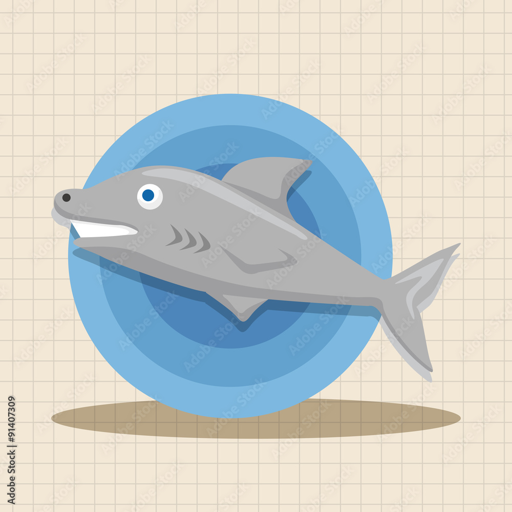 sea animal shark cartoon theme elements sea animal shark cartoon theme elements