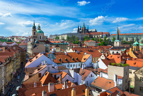 Mala Strana (Lesser Town of Prague) and Prague Castle. Prague, Czech Republic