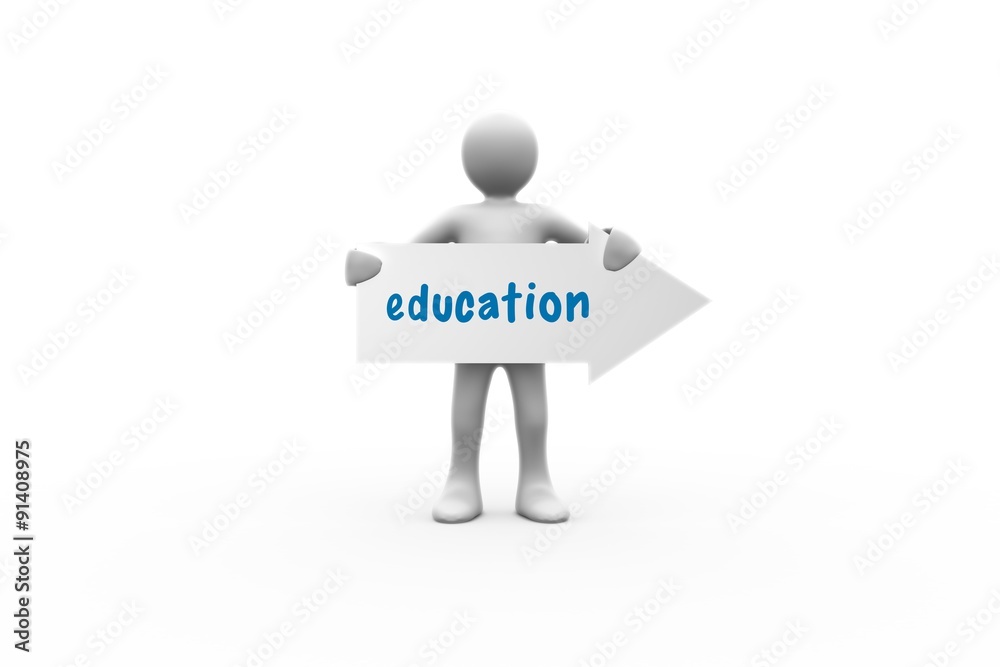 Education against white background with vignette Education against white background with vignette
