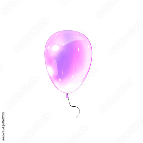pink balloon on a white background vector