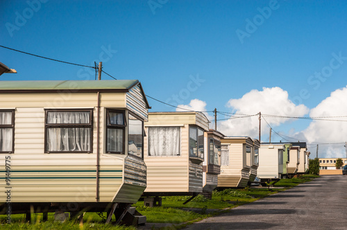 row of Static holiday home caravans  © Gabriel Cassan