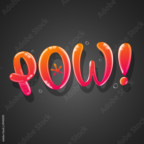 Pow!, Comic Speech Bubble. Vector illustration