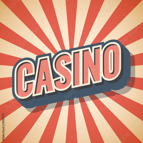 Retro poster. Casino lighti...