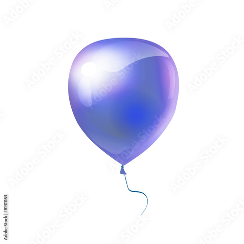 blue balloon on a white background