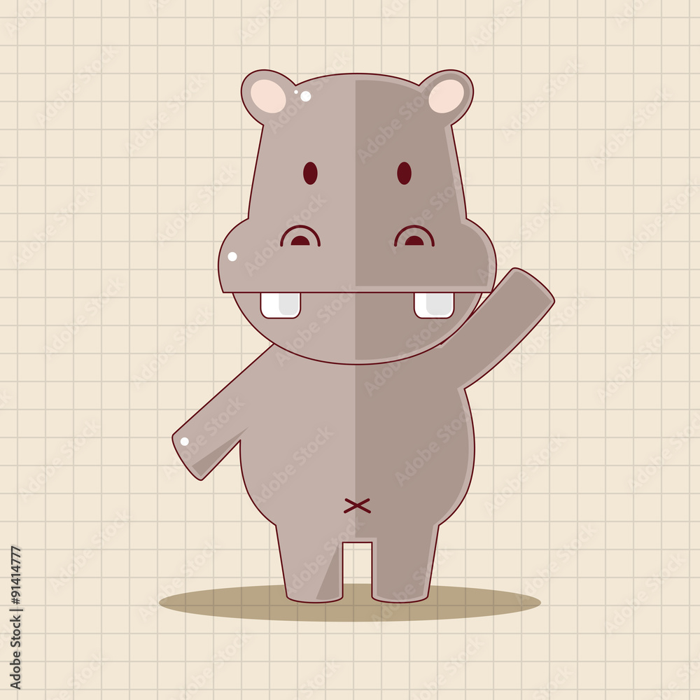 Obraz premium animal cartoon theme elements