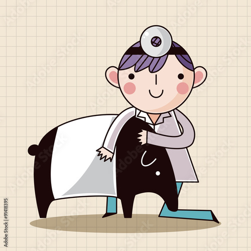 Veterinarian theme elements vector,eps