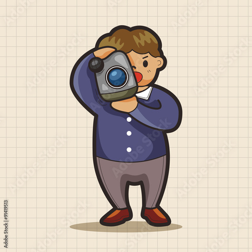 Reporter and photographer theme elements vector,eps