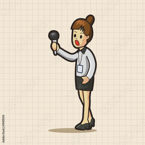 Reporter and photographer theme elements vector,eps