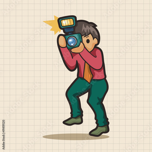 Reporter and photographer theme elements vector,eps