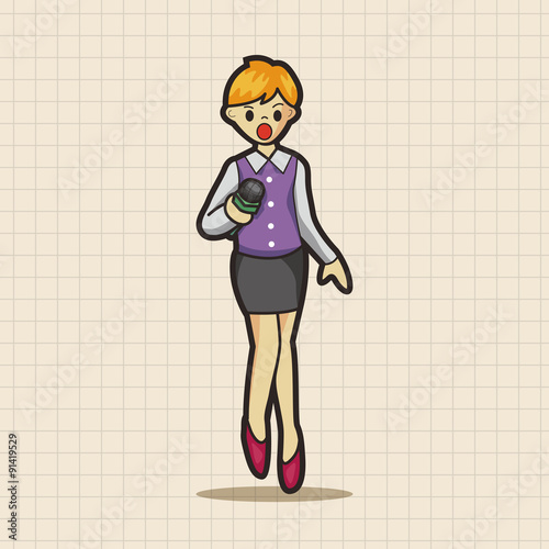 Reporter and photographer theme elements vector,eps