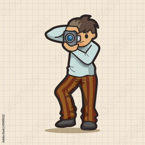 Reporter and photographer theme elements vector,eps