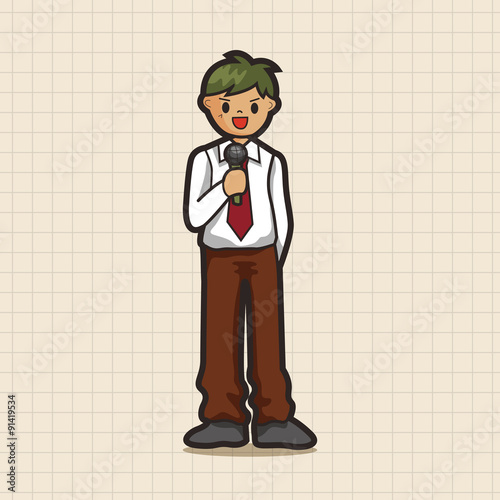 Reporter and photographer theme elements vector,eps