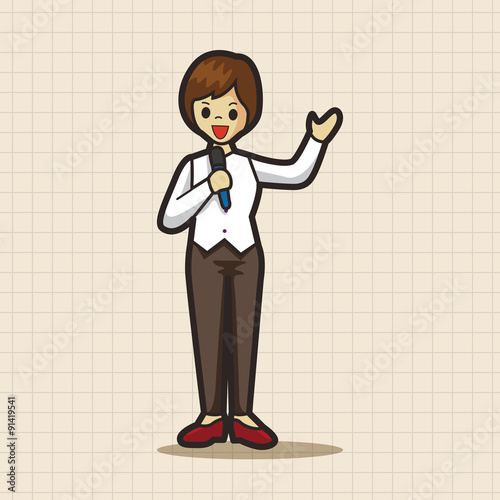 Reporter and photographer theme elements vector,eps