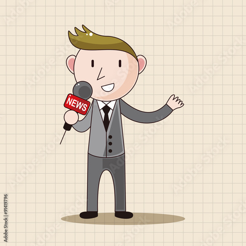 Reporter and photographer theme elements vector,eps