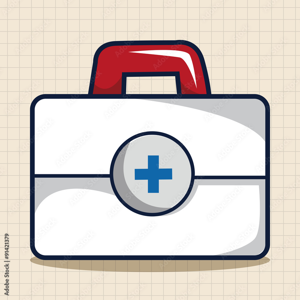 Obraz premium Medicine box theme elements