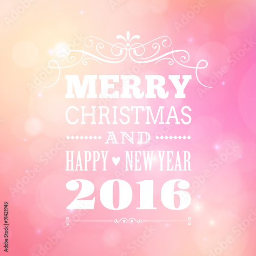 merry christmas and happy new year 2016 poster