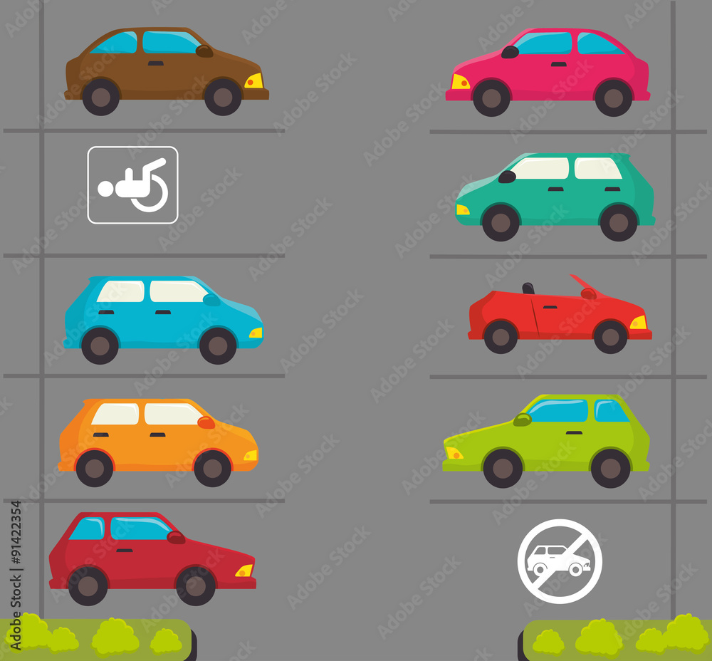 Parking or park zone design Parking or park zone design