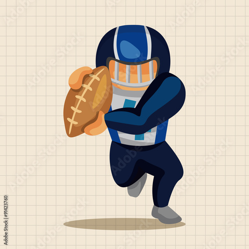 football player theme elements vector,eps