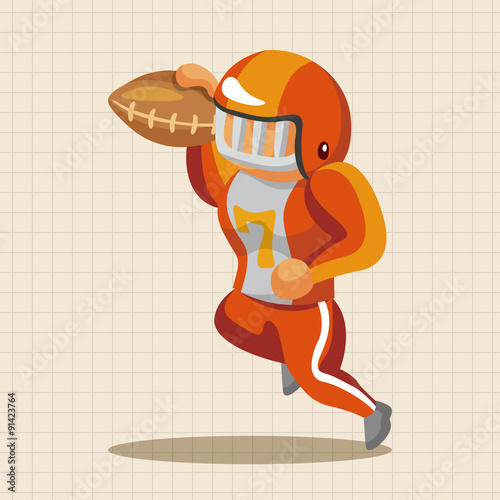 football player theme elements vector,eps