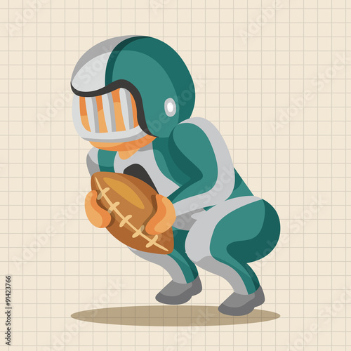 football player theme elements vector,eps