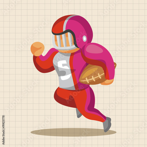 football player theme elements vector,eps