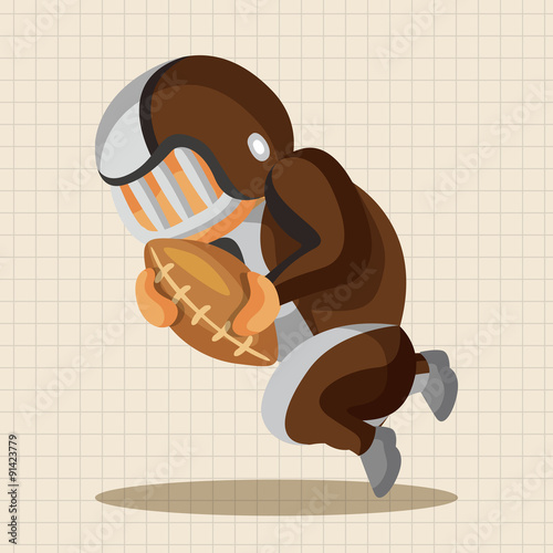 football player theme elements vector,eps