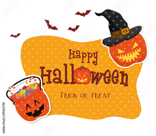 Happy halloween party festival card